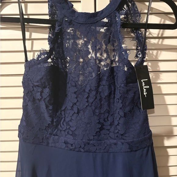 Lulus Dresses & Skirts - Lulu's Navy Blue Lace Maxi Dress